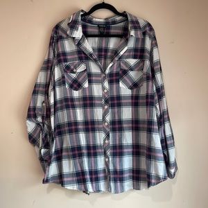 Plaid torrid size 3 button up